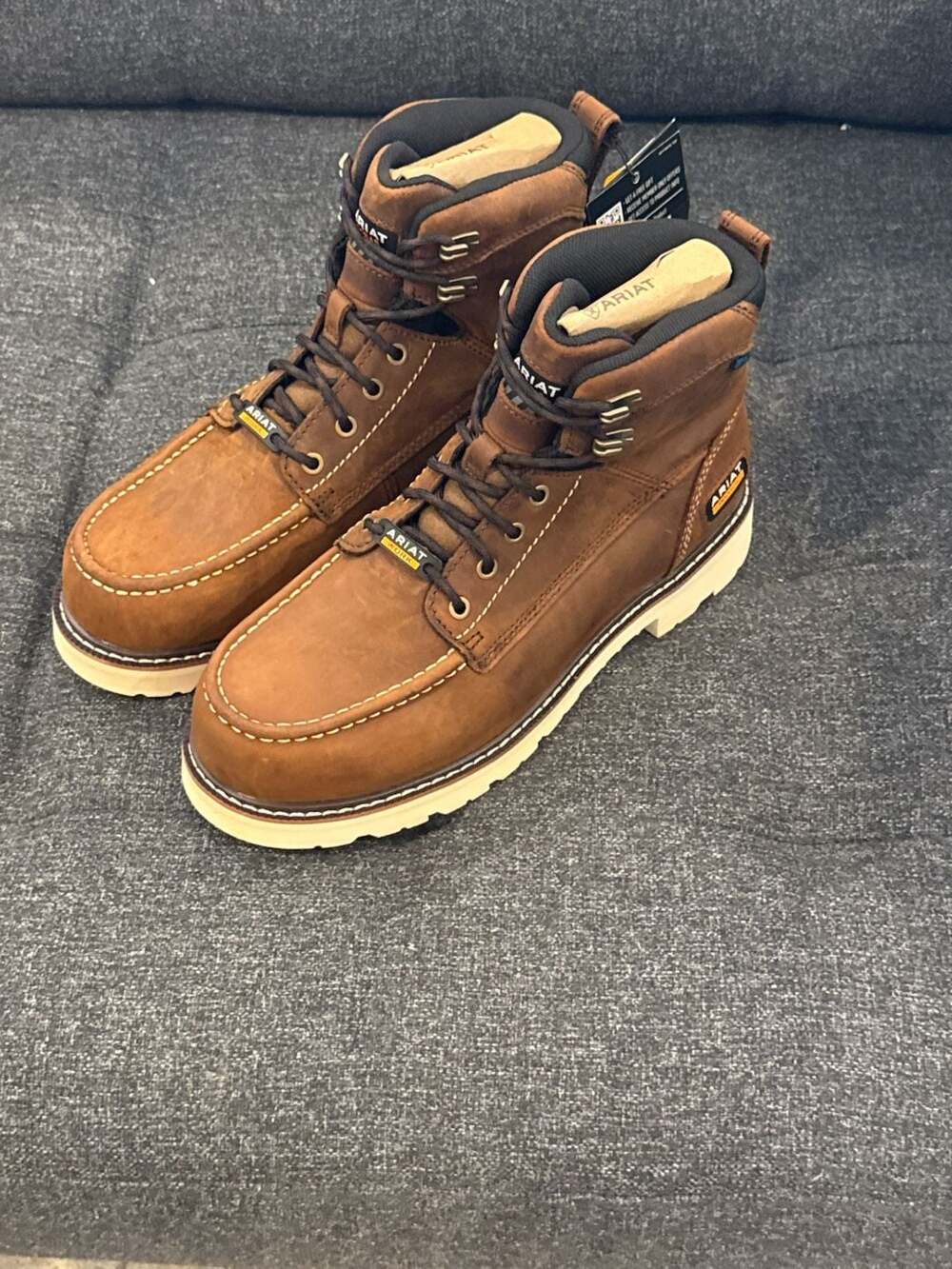 9.5M-EE-Wide-Ariat Men's Rebar Lift 6" Waterproof Composite Toe Work Boot
